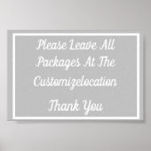 Paketzustellzeichen Poster (Vorne)