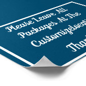 Paketzustellzeichen Poster (Ecke)