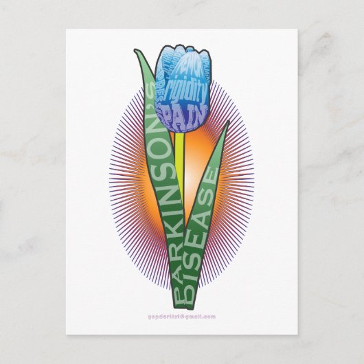 Pakinsons Disease Awareness Tulip Postkarte (Vorderseite)