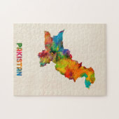 Pakistan-Aquarell-Karte Puzzle (Horizontal)
