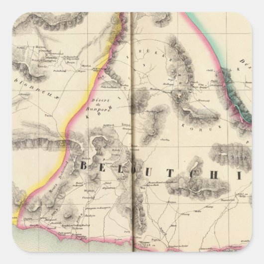 Pakistan, Asien 80 Quadratischer Aufkleber (Vorderseite)