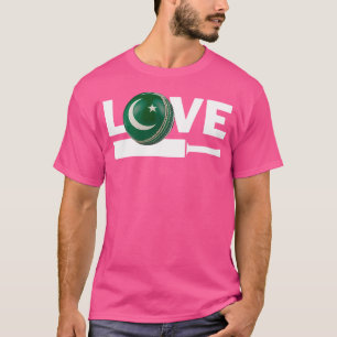 Pakistan Cricket Lover I Liebe Pakistan Cricket Fl T-Shirt