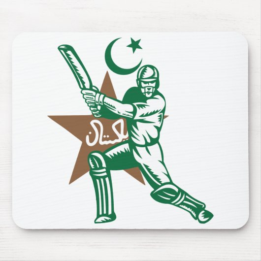 Pakistan Cricket Player Batsman Design Mousepad (Vorne)