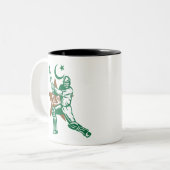 Pakistan Cricket Player Batsman Design Zweifarbige Tasse (Vorderseite Links)