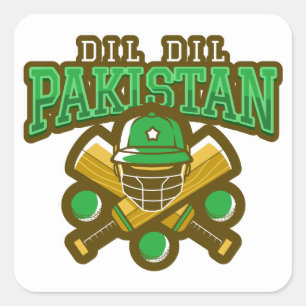 Pakistan Cricket Quadratischer Aufkleber