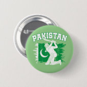 Pakistan Cricket Star, Pakistan Cricket Gift Button (Vorne & Hinten)