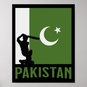 Pakistan Cricket T-Shirt pakistanisches Cricket Poster
