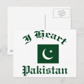 Pakistan-Design Postkarte (Vorne/Hinten)