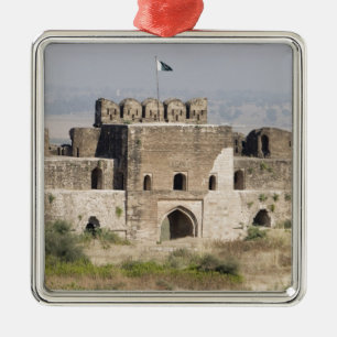 Pakistan, Dina. Talaqi-Tor von innen gesehen Ornament Aus Metall