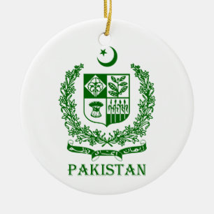 PAKISTAN - Emblem/Wappen/Flagge/Symbol Keramikornament