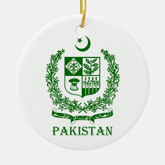 PAKISTAN - Emblem/Wappen/Flagge/Symbol Keramikornament (Vorne)