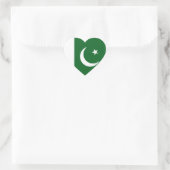 Pakistan Flag Heftsticker Herz-Aufkleber (Tasche)