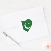 Pakistan Flag Heftsticker Herz-Aufkleber (Umschlag)