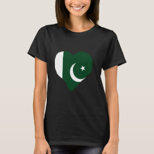 Pakistan Flag Herzstück Pakistanischer Pride Pakis T-Shirt