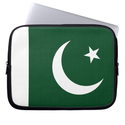 Pakistan Flag Laptop Sleeve (Vorderseite)