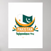 Pakistan Flag Pakistan Unabhängigkeitstag Poster (Vorne)