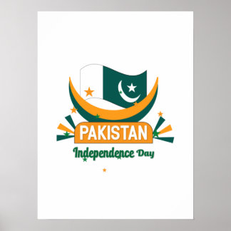 Pakistan Flag Pakistan Unabhängigkeitstag Poster