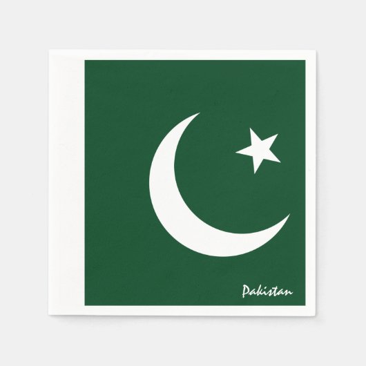 Pakistan Flag Party mode /sports Serviette (Vorderseite)