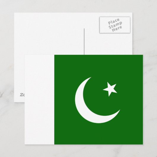 Pakistan Flag Postkarte (Vorne/Hinten)
