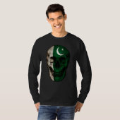 Pakistan Flag Skull Pakistani Roots Proud Patrioti T-Shirt (Vorne ganz)