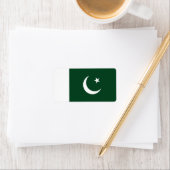 Pakistan-Flagge Adressaufkleber (Insitu)