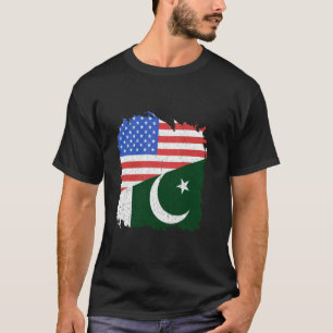 Pakistan-Flagge Amerika USA pakistanischer Stolz P T-Shirt