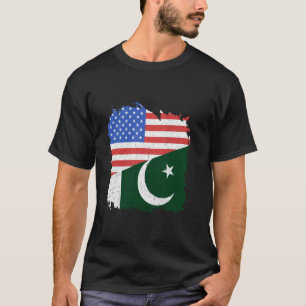 Pakistan-Flagge Amerika USA pakistanischer Stolz P T-Shirt