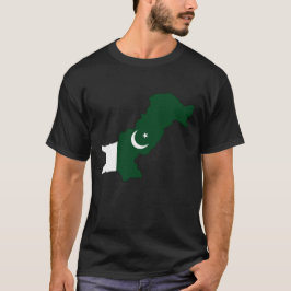 Pakistan-Flagge auf der Karte T-Shirt