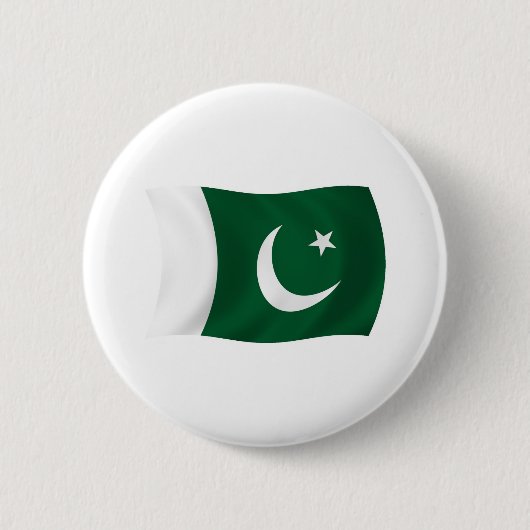 Pakistan-Flagge-Button Button (Vorderseite)