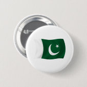 Pakistan-Flagge-Button Button (Vorne & Hinten)