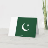 Pakistan-Flagge Dankeskarte (Rückseite)