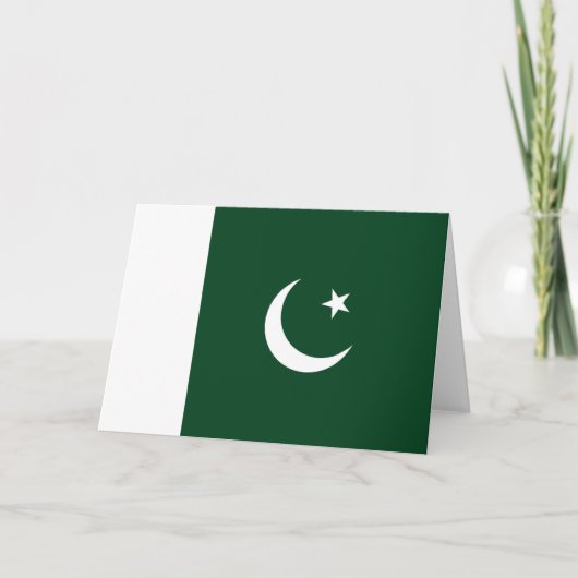 Pakistan-Flagge Dankeskarte (Vorderseite)