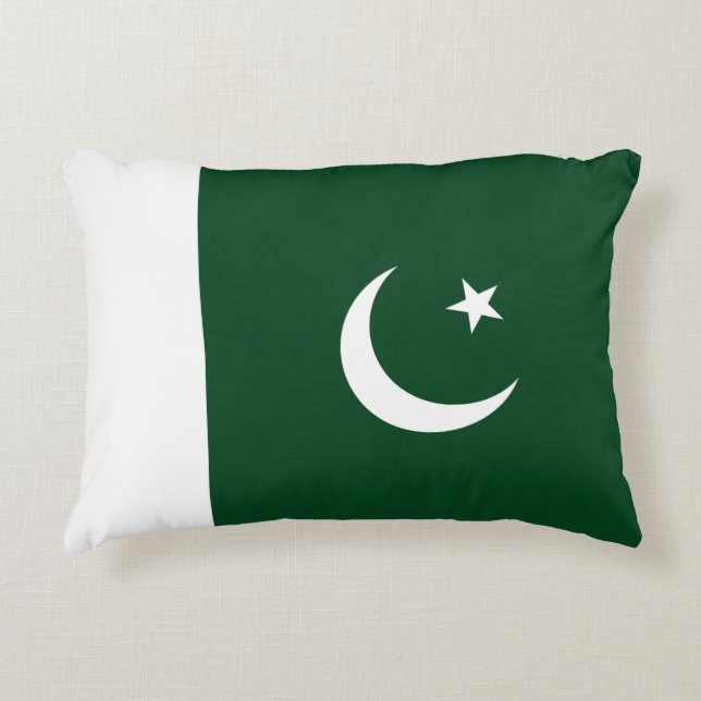Pakistan-Flagge Dekokissen (Vorderseite)