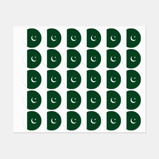 Pakistan-Flagge Etiketten (Blatt)