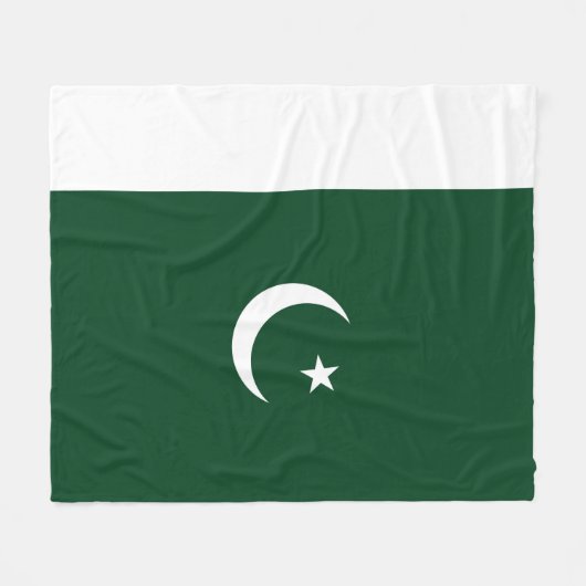 Pakistan-Flagge Fleecedecke (Vorderseite (Horizontal))