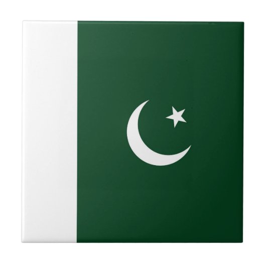 Pakistan-Flagge Fliese (Vorderseite)