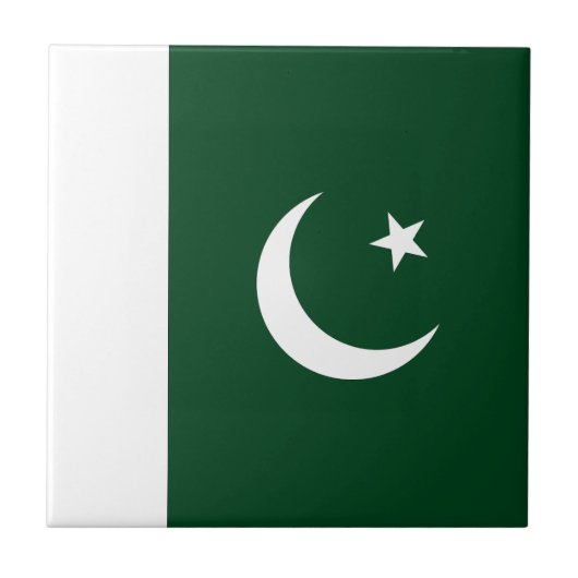 Pakistan-Flagge Fliese (Vorderseite)