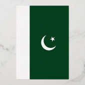 Pakistan-Flagge Folieneinladung (Vorderseite)
