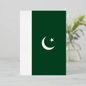 Pakistan-Flagge Folieneinladung (Stehend vorne)