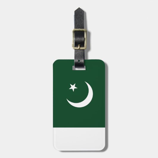 Pakistan-Flagge Gepäckanhänger (Vorderseite vertikal)
