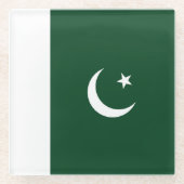 Pakistan-Flagge Glasuntersetzer (Vorderseite)