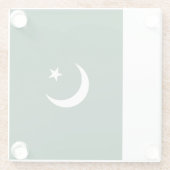 Pakistan-Flagge Glasuntersetzer (Rückseite)