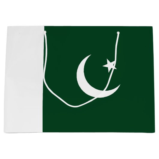 Pakistan-Flagge Große Geschenktüte (Vorderseite)