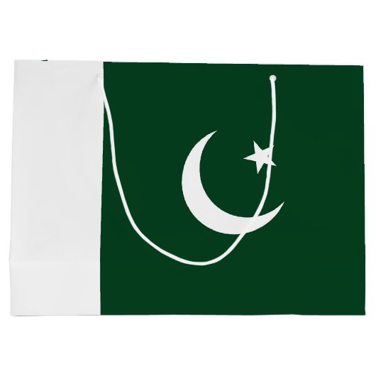 Pakistan-Flagge Große Geschenktüte (Rückseite)