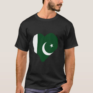 Pakistan-Flagge Herz pakistanischer Stolz pakistan T-Shirt