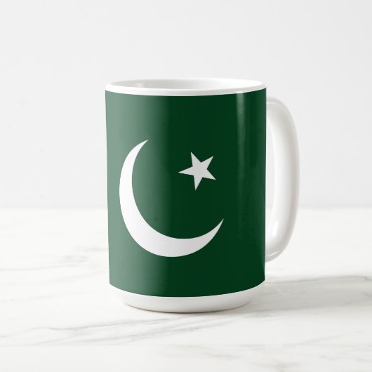 Pakistan-Flagge Kaffeetasse (VorderseiteRechts)