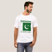 Pakistan-Flagge + Karte + Text-T - Shirt (Vorne ganz)