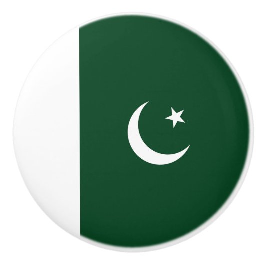 Pakistan-Flagge Keramikknauf (Vorderseite)
