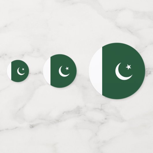 Pakistan-Flagge Konfetti (Rückseiten)