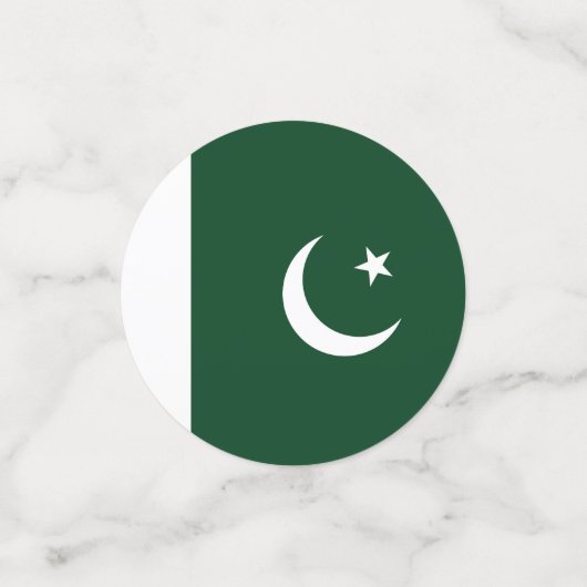 Pakistan-Flagge Konfetti (Klein Vorderseite)